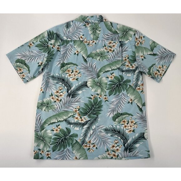 Vintage 90s Aloha Republic Hawaiian Shirt Mens Large Blue Tropical Print NEW - Picture 3 of 9